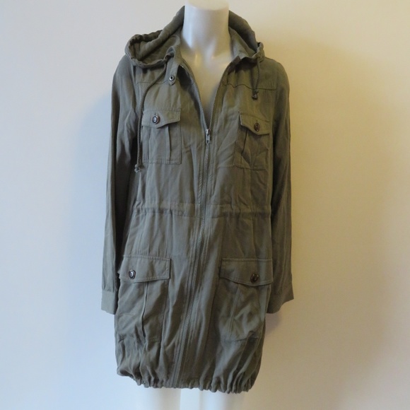 JACK BB DAKOTA OLIVE GREEN FULL LENGTH JACKET S: S - Picture 5 of 8